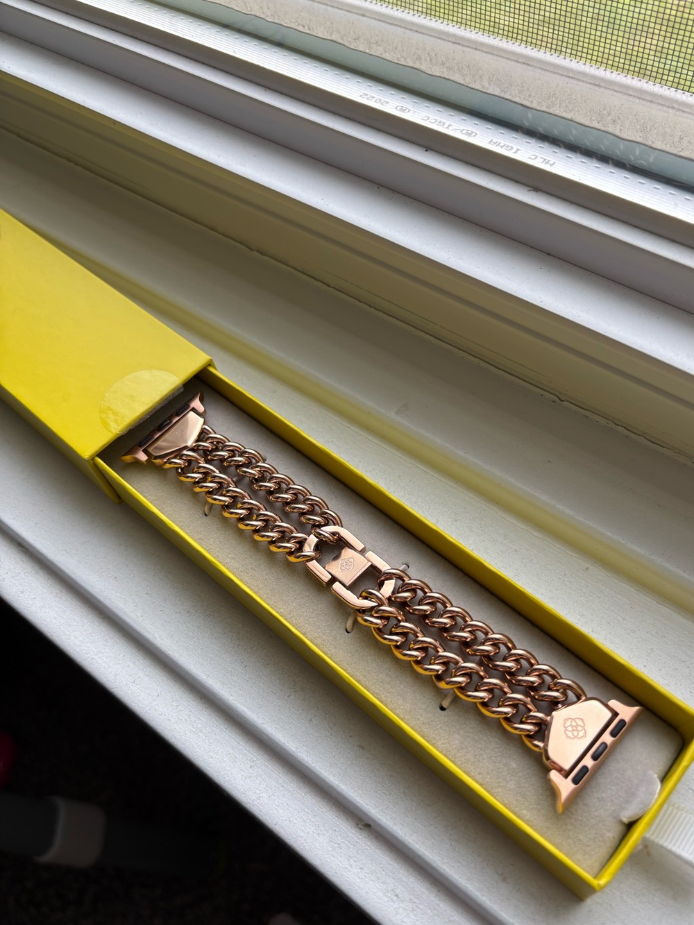 Kendra Scott Double Chain Apple Watch Band in Rose Gold Tone Stainless Steel